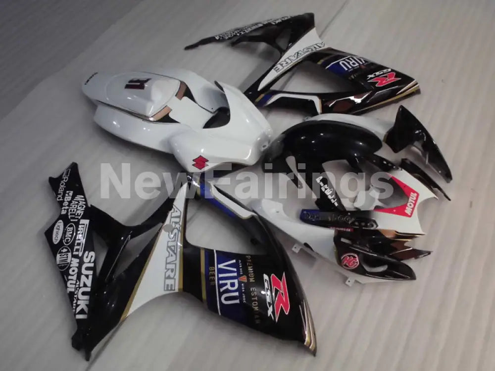 White and Black Blue Dark Dog - GSX-R600 06-07 Fairing Kit