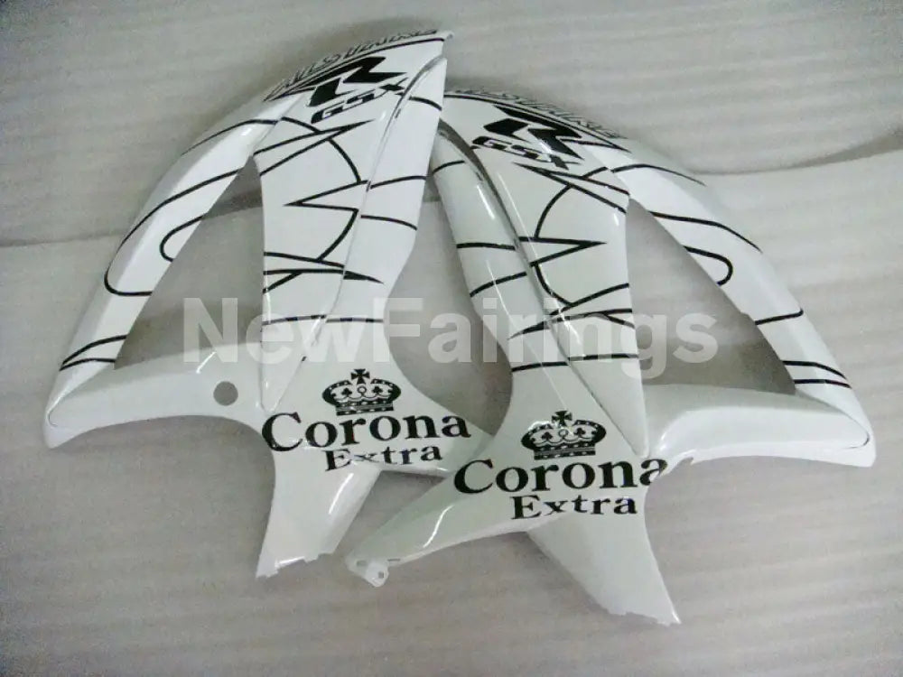 White and Black Corona - GSX-R600 08-10 Fairing Kit