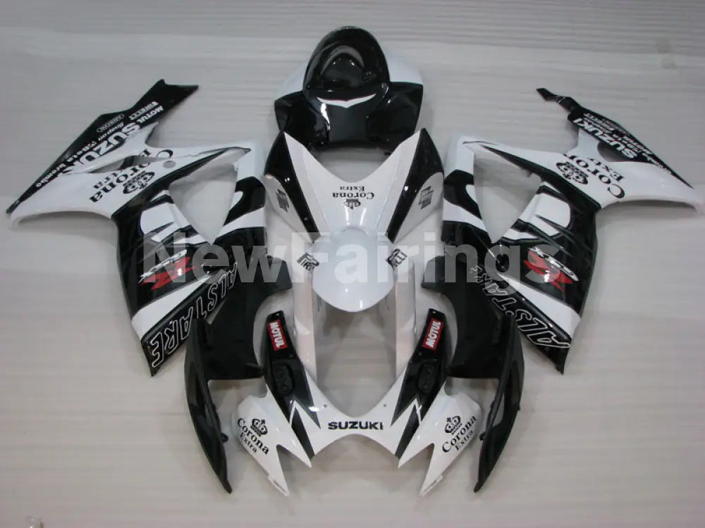 White and Black Corona - GSX-R750 06-07 Fairing Kit