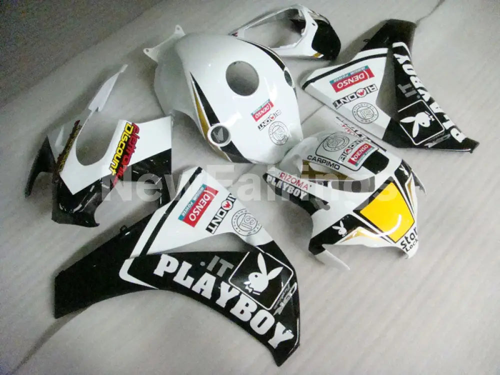 White and Black Playboy - CBR1000RR 08-11 Fairing Kit -