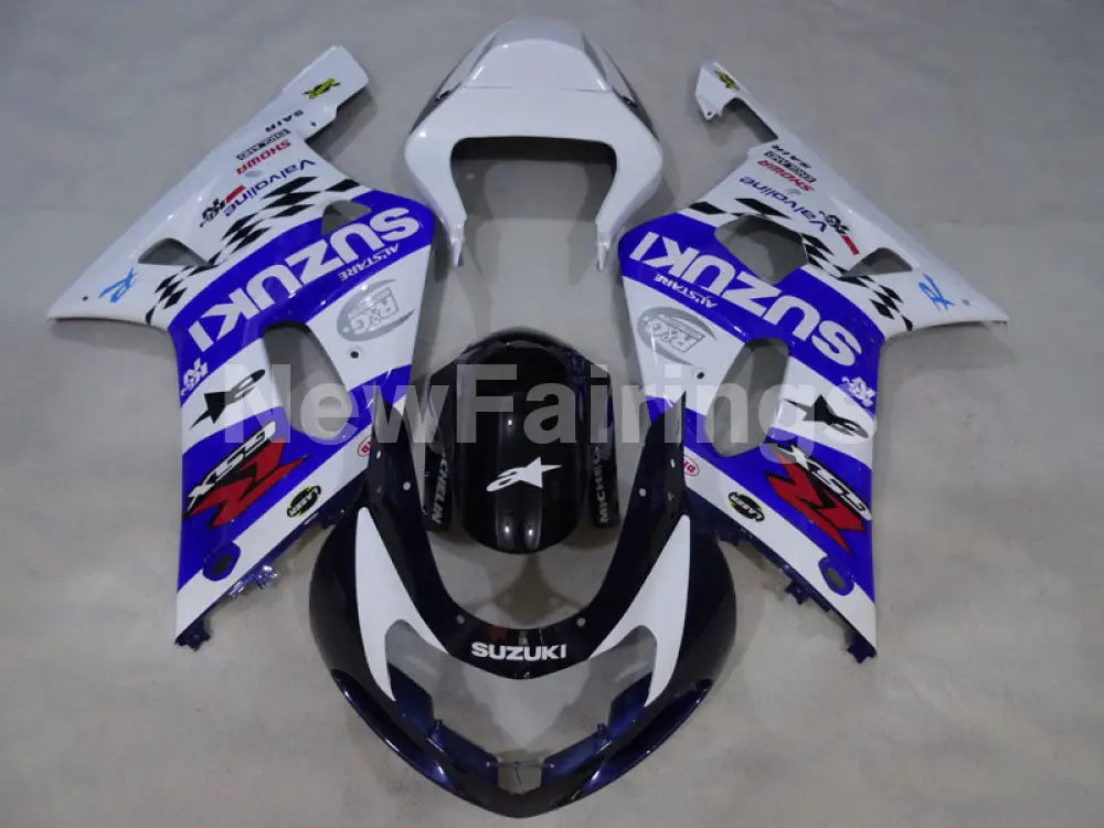 White and Blue Black MOTUL - GSX-R600 01-03 Fairing Kit -