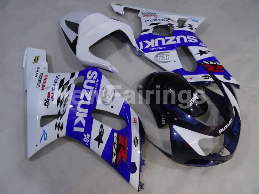 White and Blue Black MOTUL - GSX-R600 01-03 Fairing Kit -