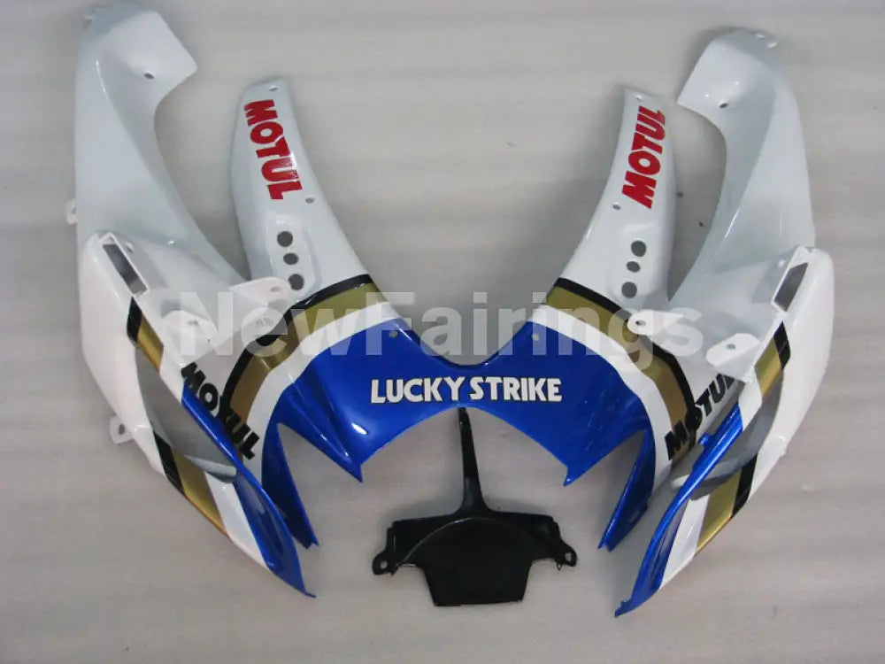 White and Blue Lucky Strike - GSX-R600 06-07 Fairing Kit -