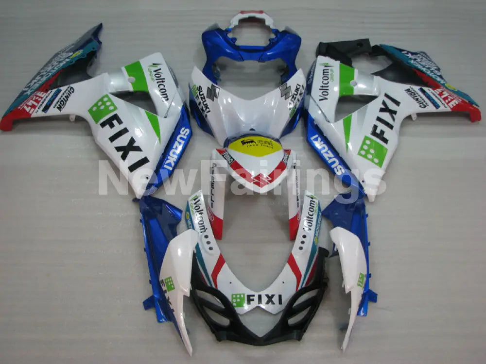 White and Blue MOTOREX - GSX - R1000 09 - 16 Fairing Kit