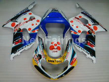 Cargar imagen en el visor de la galería, White and Blue Yellow Dark Dog - GSX-R600 01-03 Fairing Kit