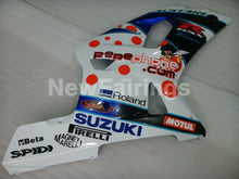 Cargar imagen en el visor de la galería, White and Blue Yellow Dark Dog - GSX-R600 01-03 Fairing Kit