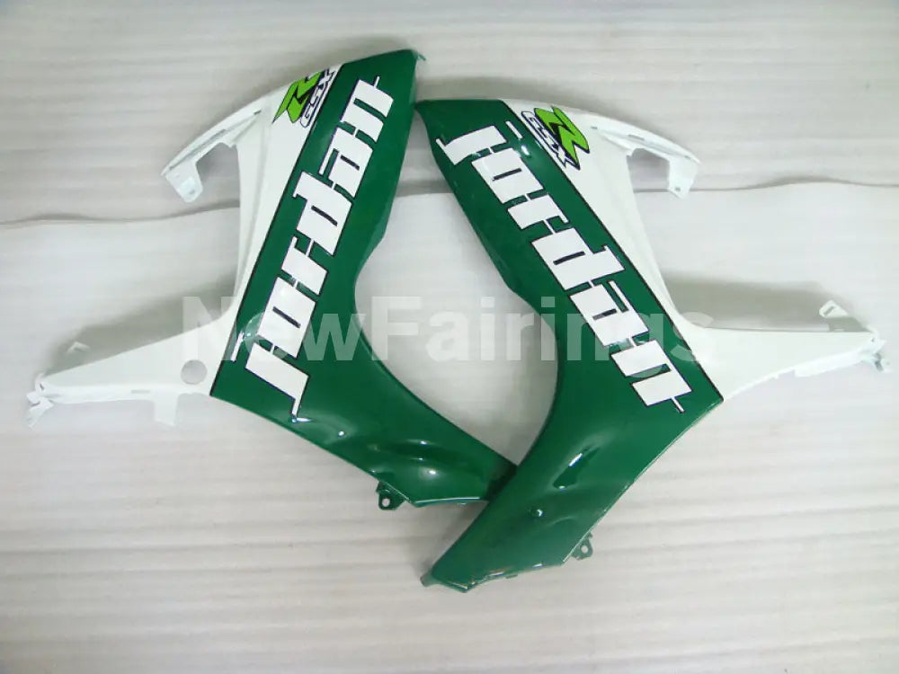 White and Green Jordan - GSX-R600 06-07 Fairing Kit -