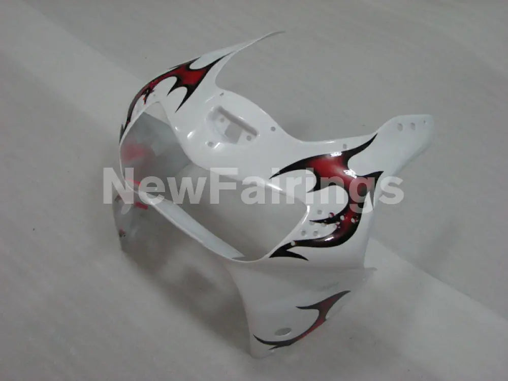 White and Red Flame - CBR 919 RR 98-99 Fairing Kit -