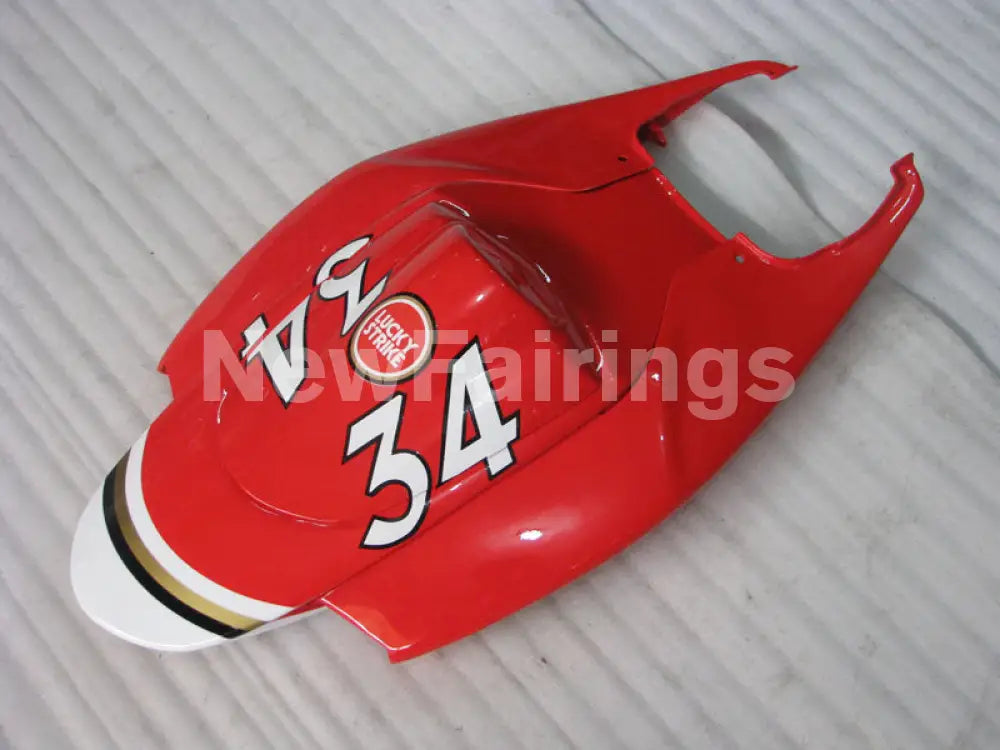 White and Red Lucky Strike - GSX-R600 06-07 Fairing Kit -