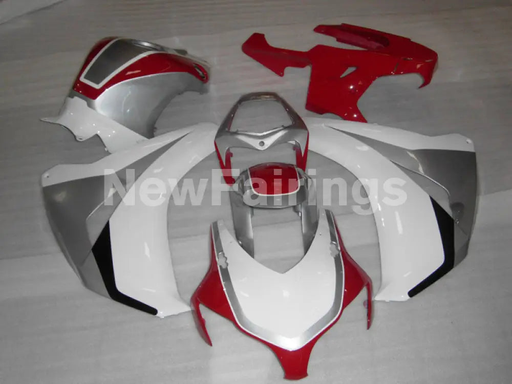 White and Red Silver No decals - CBR1000RR 08-11 Fairing Kit