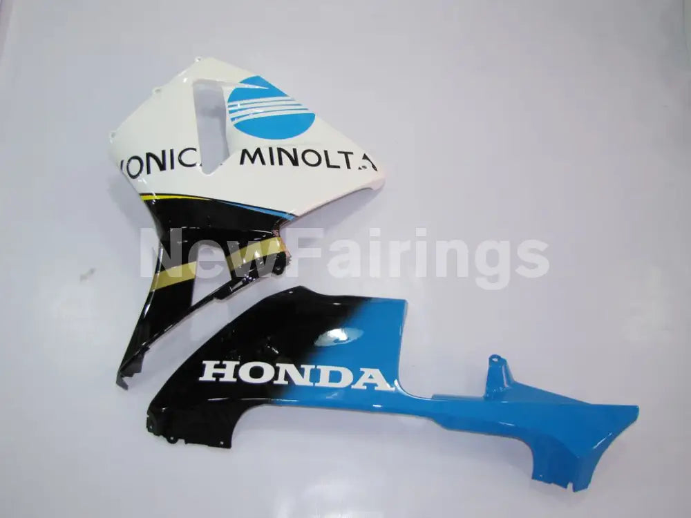 White and Black Blue Konica Minolta - CBR600RR 05-06 Fairing