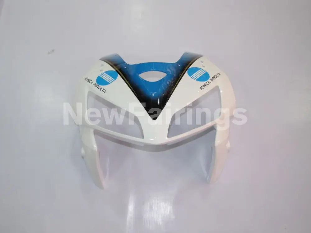 White and Black Blue Konica Minolta - CBR600RR 05-06 Fairing