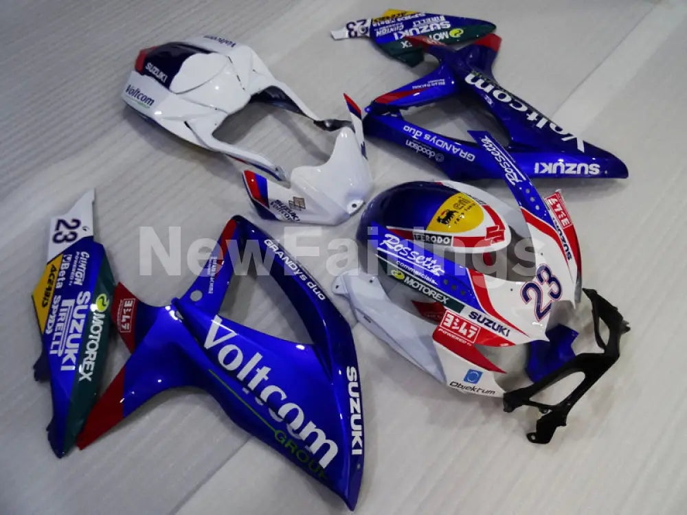 White Blue and Red MOTOREX - GSX-R750 08-10 Fairing Kit