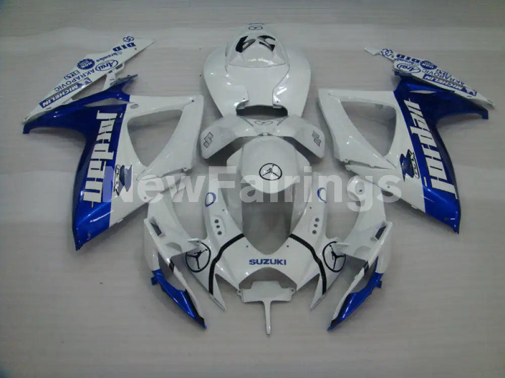 White and Blue Jordan - GSX-R600 06-07 Fairing Kit -