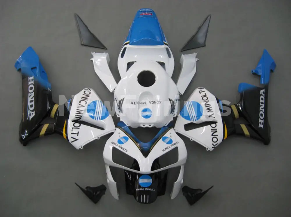 White and Blue Konica Minolta - CBR600RR 03-04 Fairing Kit -