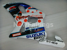 Cargar imagen en el visor de la galería, White and Blue Yellow Dark Dog - GSX-R600 01-03 Fairing Kit