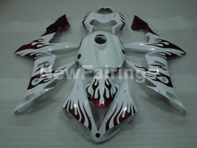 Cargar imagen en el visor de la galería, White and Red Flame - YZF-R1 04-06 Fairing Kit - Vehicles &amp;