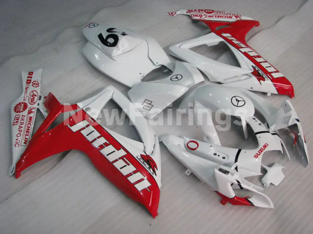 White and Red Jordan - GSX-R750 06-07 Fairing Kit Vehicles