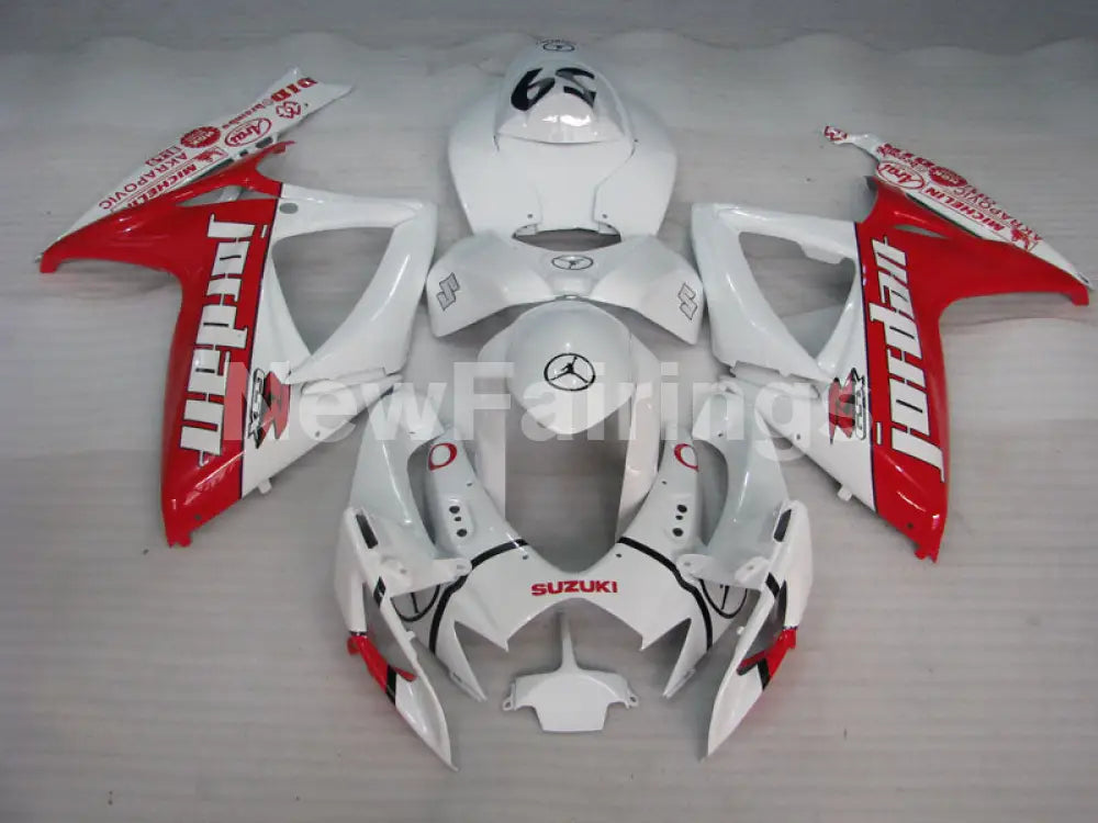 White and Red Jordan - GSX-R750 06-07 Fairing Kit Vehicles