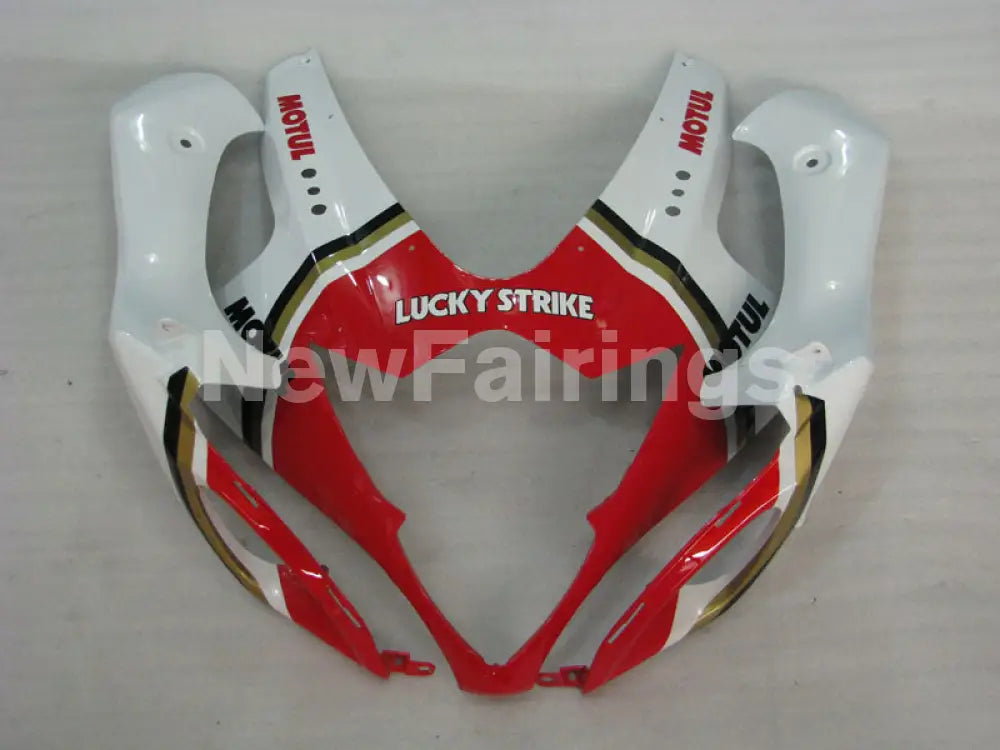 White and Red Lucky Strike - GSX - R1000 05 - 06 Fairing