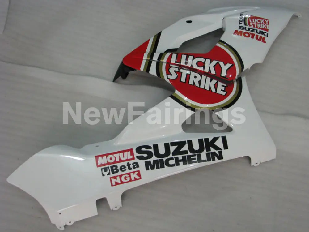 White and Red Lucky Strike - GSX - R1000 05 - 06 Fairing