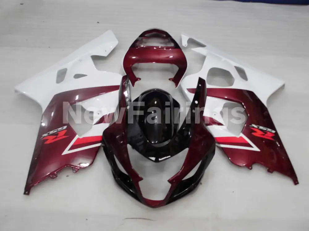 Wine Red and White Factory Style - GSX-R750 04-05 Fairing