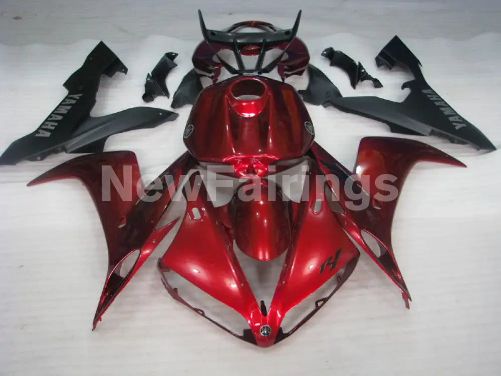 Wine Red Matte Black Factory Style - YZF-R1 04-06 Fairing