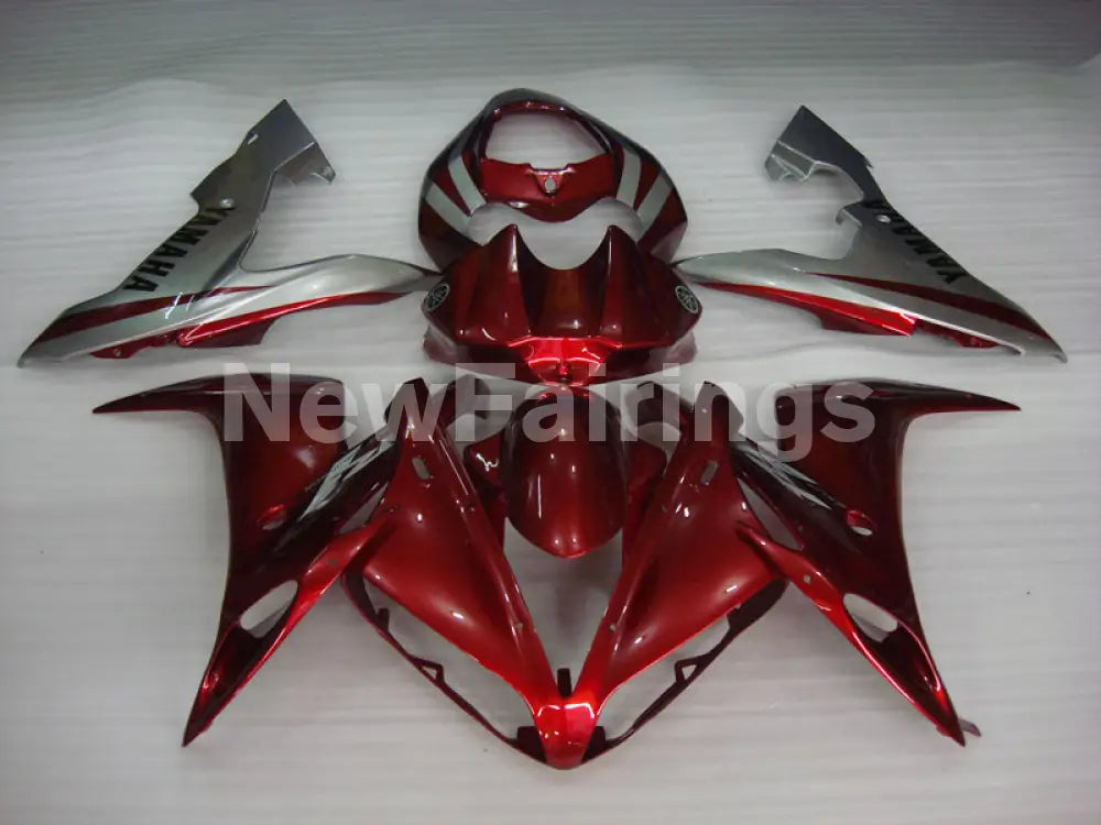 Wine Red Silver Factory Style - YZF-R1 04-06 Fairing Kit