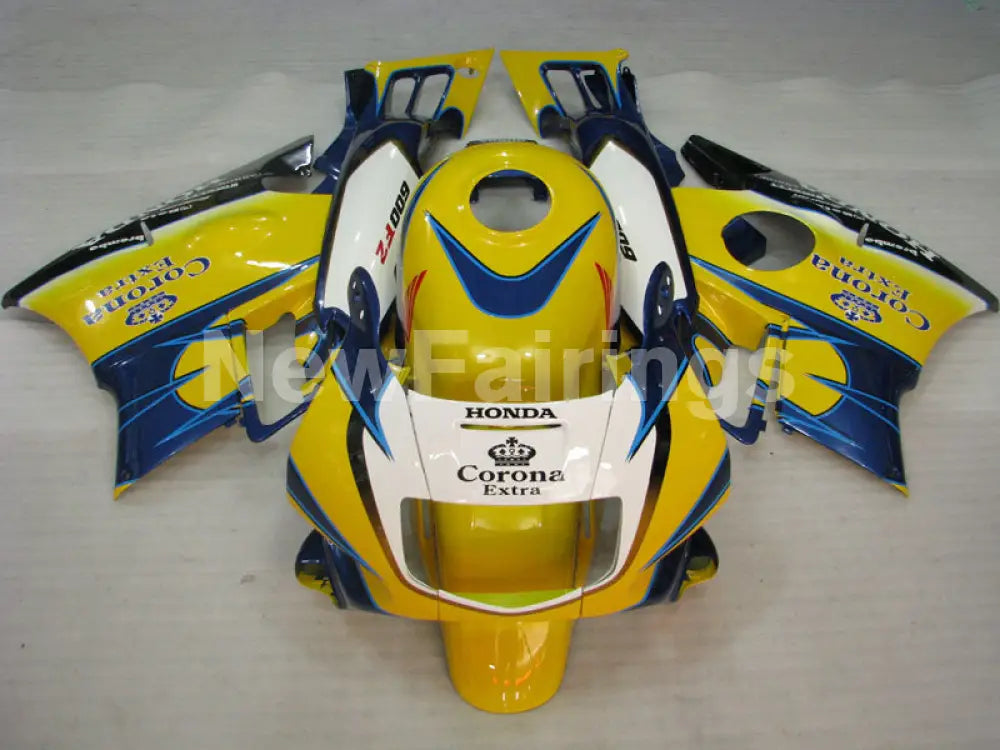 Yellow and Blue Corona - CBR600 F2 91-94 Fairing Kit -