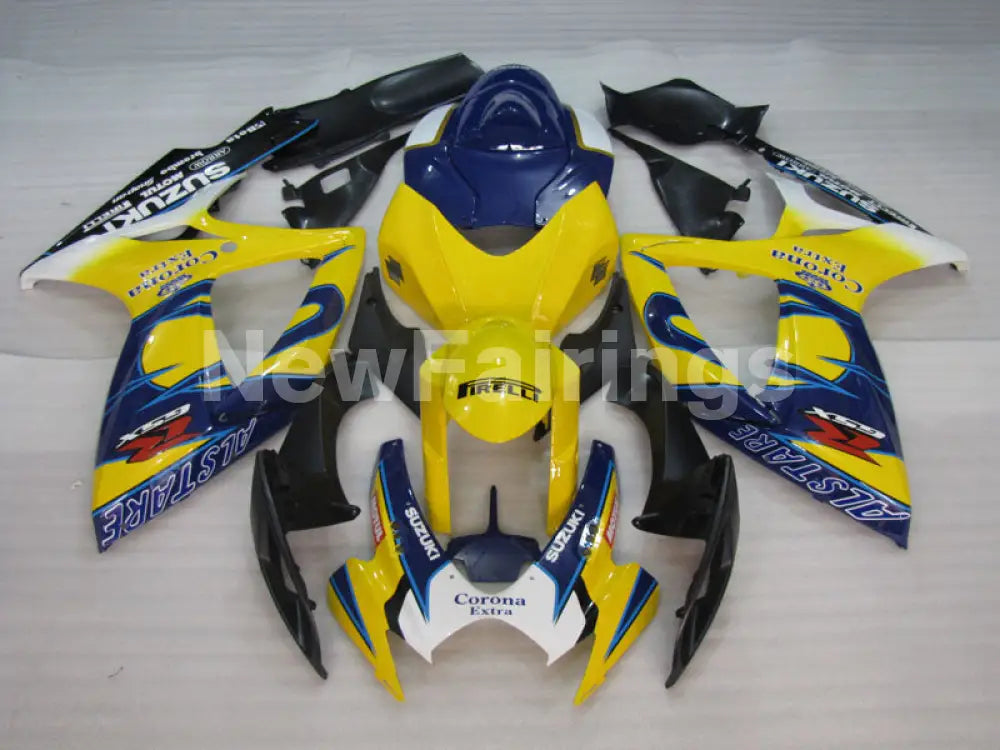 Yellow and Blue White Corona - GSX-R750 06-07 Fairing Kit