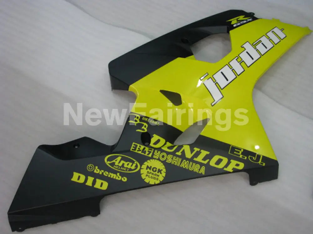 Yellow and Matte Black Jordan - GSX-R600 04-05 Fairing Kit -