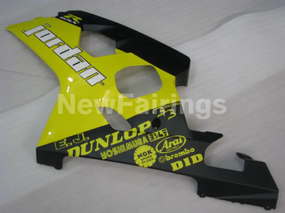 Yellow and Matte Black Jordan - GSX-R750 04-05 Fairing Kit