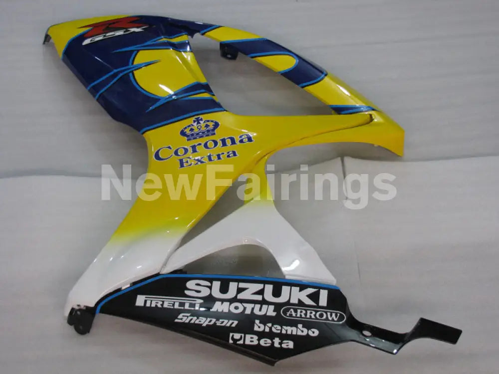 Yellow and Blue White Corona - GSX-R750 06-07 Fairing Kit