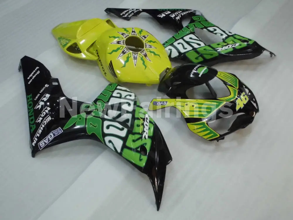 Yellow and Green Black Rossi - CBR1000RR 06-07 Fairing Kit -