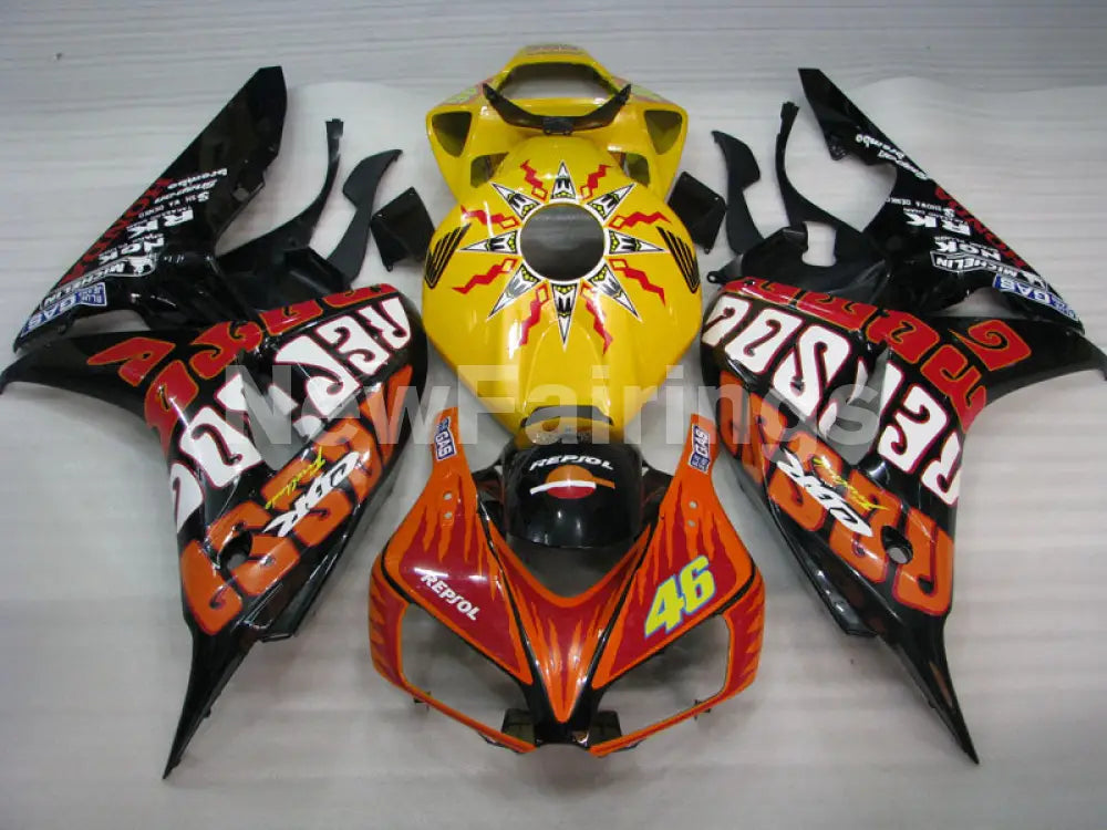 Yellow and Orange Black Rossi - CBR1000RR 06-07 Fairing Kit